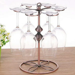 Portavasos colgante de hierro creativo de estilo europeo, soporte para copa de vino tinto con técnica de chapado, barra KTV, adorno colgante invertido - Product Image 3