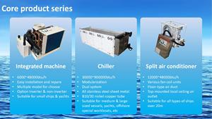 เครื่องปรับอากาศแบบระเหยน้ำทะเล รุ่นใหม่ 36000 BTU ความเร็วคงที่ ระบบทำความเย็นด้วยน้ำทะเล แบบตั้งพื้น 50/60Hz ใช้สารทำความเย็น R-410A - Product Image 2