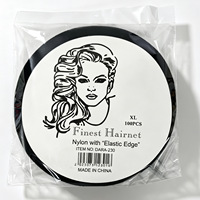 Lot de 100 pièces de filets à cheveux invisibles jetables de 20 pouces, accessoires pour chignon de ballet, filets à cheveux professionnels pour la danse, emballés individuellement