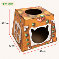 100% maison de chat trapézoïdale épaissie à roulement ondulé recyclé de 40kg avec griffoir