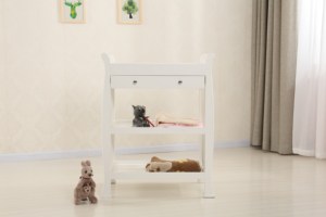 Table à <span class=keywords><strong>langer</strong></span> multifonctionnelle en <span class=keywords><strong>bois</strong></span> <span class=keywords><strong>blanc</strong></span> moderne à 2 niveaux pour la chambre à coucher - Product Image 4