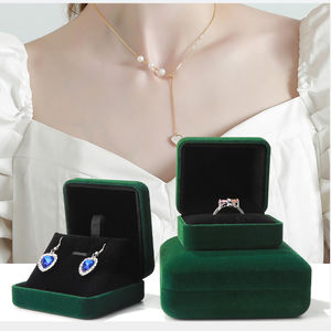 Cajas de embalaje de regalo de joyería de cuero PU de color de logotipo personalizado de gama alta para joyería de lujo - Product Image 1