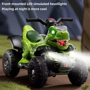 Véhicule électrique tout-terrain à quatre roues pour enfants, <span class=keywords><strong>dinosaure</strong></span> jurassique, adapté aux enfants de 3 à 7 ans. - Product Image 4