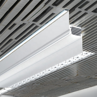 Boîtier LED en aluminium profilé en T, surface anodisée, éclairage encastré au plafond et au mur, série 6000 6063-T5, processus de cintrage, garantie 5 ans