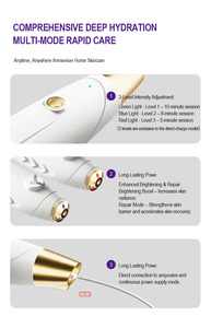 Dispositivo de Cuidado de la Piel 2 en 1 con Microcorriente, Portátil, Recargable por USB, Doble Modo para Infusión, Cuerpo de ABS - Product Image 5
