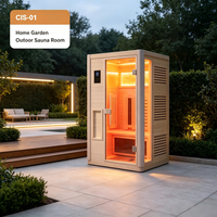 Mini sauna infrarouge intérieur pour la thérapie par la chaleur, sauna traditionnel classique pour 1 à 2 personnes, pour la détente à domicile