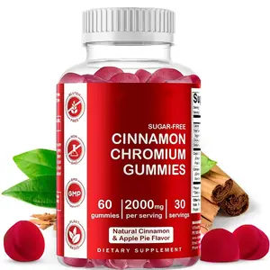 OEM/ODM/OBM Gommes végétaliennes sans sucre à la cannelle et au chrome Supplément cérébral Nootropique Gommes à la cannelle de Ceylan 2000 mg par portion