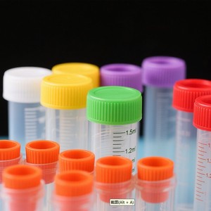 Viales de Muestra para Moldeo de 0.5ml, 1.5ml, 2ml, 2.2ml, Crioviales de Plástico Estériles con Tapas de Rosca y Juntas, Tubos de Almacenamiento para Laboratorio - Product Image 1