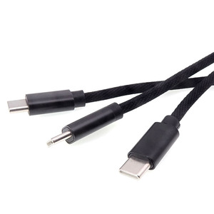 Premium Portable Nylon Braided Short 1M USB Type C USB Type C PD 3A 60W Fast Charging Data Sync <strong>Cable</strong> <strong>for</strong> Mobile Phone <strong>Computer</strong> - Product Image 4