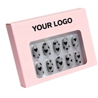 Boîte à Ongles pour Salon de Beauté, Studio de Manucure, Présentoir de Vente au Détail, Coffret Cadeau avec Impression de Logo, Étui Personnalisé pour Ongles à Presser
