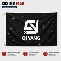 Drapeau publicitaire personnalisé 90x150 suspendu, écologique, avec logo, impression numérique par sublimation, 100% polyester, pour événements académiques et signalétique extérieure
