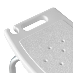Chaise de bain avec dossier en alliage d'aluminium, siège de douche blanc antidérapant pour personnes âgées, équipement de sécurité pour salle de bain - Product Image 3