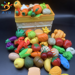 Ensemble de jouets de simulation de découpe pour jeu d'imitation, fruits, légumes et fruits de mer à mélanger, jouets éducatifs de cuisine pour jeu de rôle - Product Image 1