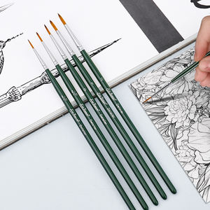 Xin Bowen Pinceau à huile personnalisé Pinceau à une ligne Peinture Croquis Stylo vert Détail fin Pinceau <span class=keywords><strong>miniature</strong></span> - Product Image 5