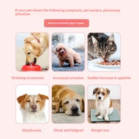 Appareil de mesure de la glycémie pour animaux de compagnie |   Kit de test rapide et précis pour chiens et chats |   Bandes de moniteur LCD en plastique pour la gestion quotidienne du diabète