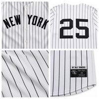 Maillot de baseball d'équipe personnalisé TF de haute qualité avec broderie et sublimation, rayures blanches