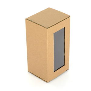 Boîte en carton kraft carrée à fenêtre, non imprimée, OEM, faible MOQ, pliable à plat, auto-scellante, pour savons artisanaux - Product Image 4