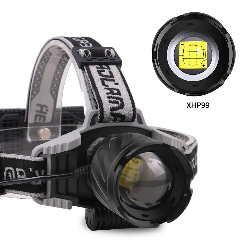 Светодиодный налобный фонарь XHP99, 2500 лм, зуммируемый налобный фонарь с USB-зарядкой, налобный фонарь с аккумулятором 18650 для рыбалки и охоты