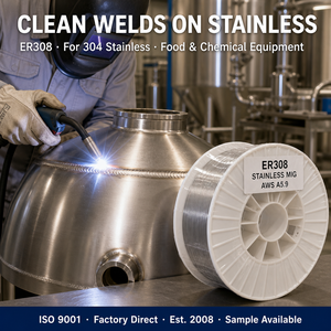 Filo in Acciaio Inossidabile ER308 ER308L <span class=keywords><strong>0</strong></span>.8mm 1.2mm 15kg AWS A5.9 Filo Solido per Saldatura MIG in Acciaio Inox Produttore Cinese - Product Image 6