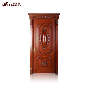 <span class=keywords><strong>The</strong></span> best toughened safety timber doors wooden door frame design - Product Image 1