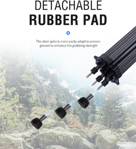 Soporte panorámico profesional trípode cabeza hidráulica fluida trípode de <span class=keywords><strong>fibra</strong></span> de carbono soporte DSLR cámara <span class=keywords><strong>y</strong></span> vídeo 360 trípode para móvil - Product Image 4
