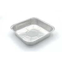 Haute température et résistance à la cuisson jetable Barbecue alimentaire plateau de restauration rapide avec couvercle Plateau de nourriture Carré Récipient en papier d'aluminium