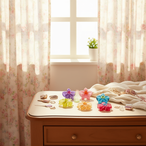 Fermaglio per capelli con fiore di frangipani da 8 cm per donne e ragazze, accessori per capelli colorati - Product Image 2