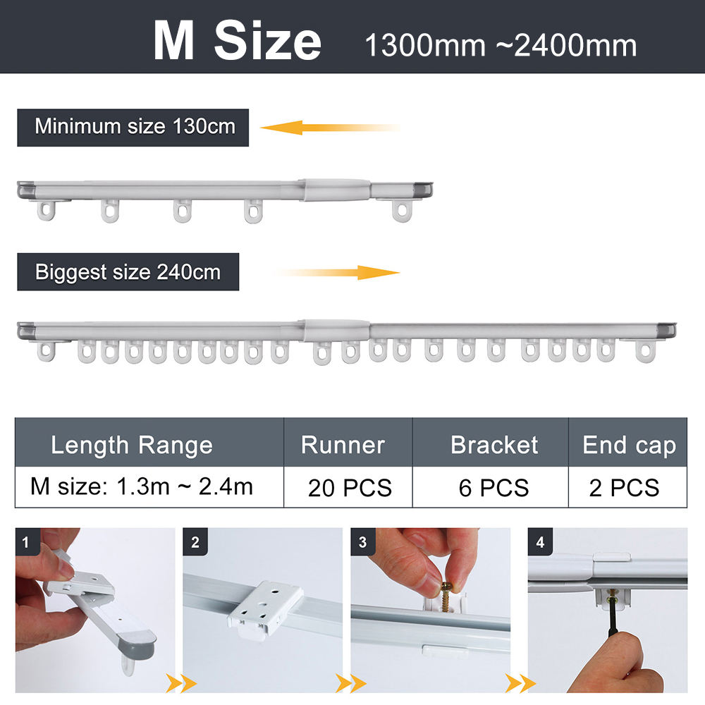 M size: 1.3-2.4 meter