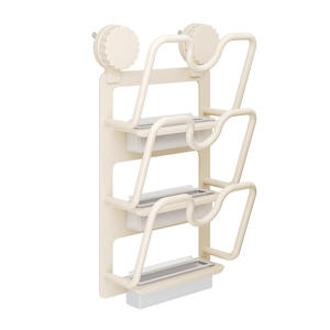 Estante de Pared para Tapas de Ollas Meiruide, Rectangular, Minimalista, de PP, Fácil de Limpiar, Estante de Almacenamiento Multicapa - Product Image 1