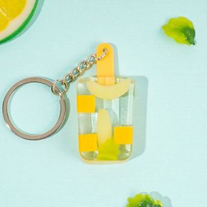 Simulation <b>Key</b> <b>Chain</b> Food Ice Cream Crystal Fruit Strawberry Orange Popsicle Ice Cream KeyChain Accessories Cute Kids Keychain - Product Image 5