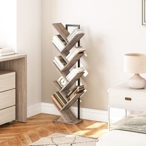 Étagère de rangement moderne en bois, écologique, durable et portable pour salon, avec design en forme d'arbre et une seule étagère. - Product Image 5