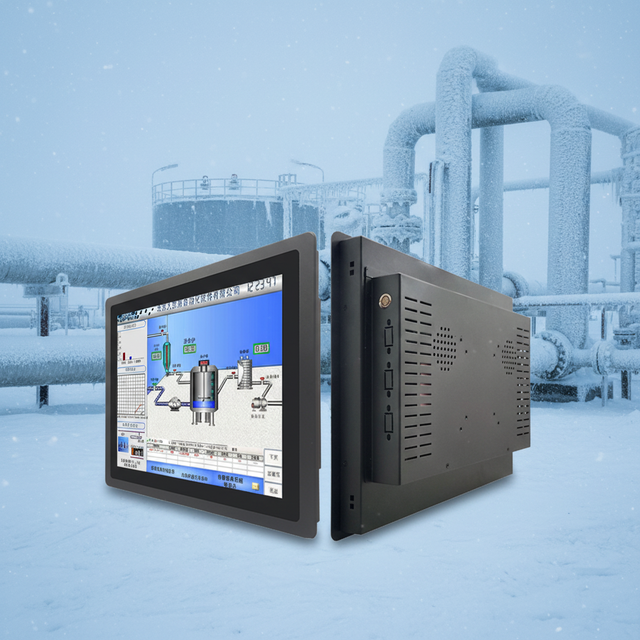 OEM 10.4" Wide Temperature -30°C Industrial Touch Monitor Rugged IP65 Display for Unattended Kiosk 24/7 Operation Custom CE