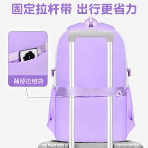 Fashion Kids Backpack 14 In Color Blocking Waterproof School Bag Unisex For Children Education Use - Product Image 4