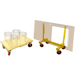 JH-Mech Heavy Duty Transport Freinage Pivotant Verrouillage Roulette Matériau Panneau <span class=keywords><strong>Bois</strong></span> Acier Cloison Sèche Chariot - Product Image 6
