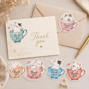 Custom <b>Logo</b> Small Business Thank You <b>Sticker</b> Self-Adhesive Holiday Greeting Christmas Gift Free Roll Promotion Grocery - Product Image 3