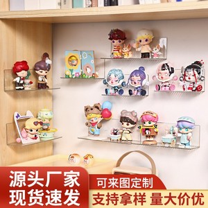 Pop Mart Display Stand Small Transparent Single Layer Wall Mounted For Blind Box Figurine Storage Living Room Rack - Product Image 2