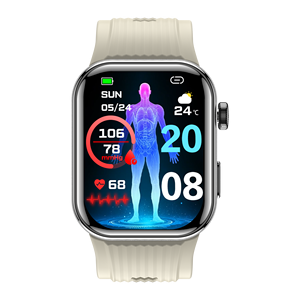 Montre connectée carrée grand écran iOS, analyse du sommeil et du mouvement par IA, fréquence cardiaque/oxygène sanguin/ECG, étanche, fitness, répondre aux <span class=keywords><strong>appels</strong></span> - Product Image 5