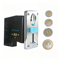Accepteur de pièces en plastique DC12V, diamètre 16-30mm/épaisseur 1.5-3.0mm, conçu pour l'utilisation avec un commutateur de pièces pour machine de jeu d'arcade de combat