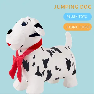 Saltar perro tela cubierta inflable rebotando animal caballo juguetes para niños