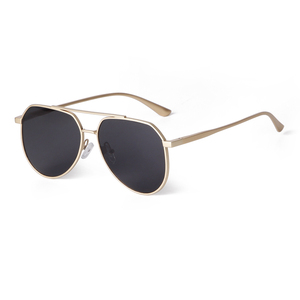 9597 Fashion Designer Custom Logo <strong>Aviation</strong> <strong>Style</strong> Metal Double Bridge UV400 Shades Sun Glasses <strong>Sunglasses</strong> for Women Men - Product Image 4