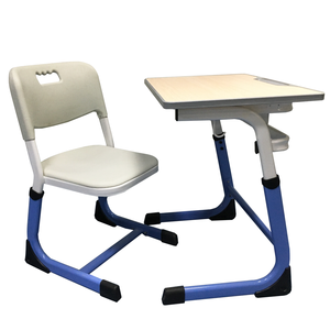 Ensemble de mobilier scolaire en gros pour écoles primaires – Chaise et bureau réglables en MDF pour élèves et enseignants – Fiable - Product Image 4