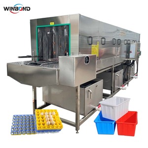 Grande machine à laver les caisses industrielles en acier inoxydable, autoportante, 380V, avec pièces de rechange gratuites, usage commercial - Product Image 3