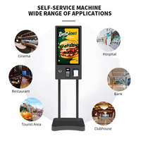 Kiosque LCD Terminal de Paiement PDV Libre-Service Tactile Automatique Double Face sur Pied Interactif de 32 Pouces
