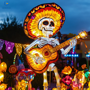 Sgfl298 ngoài trời công viên lễ hội trang trí đèn lồng Halloween sọ mô hình ánh sáng đèn lồng để bán - Product Image 6