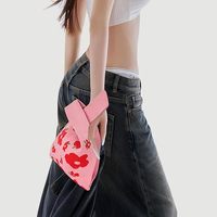 Tas Ponsel Rajut Lucu Motif Kartun untuk Anak Perempuan, Tas Selempang Kecil dan Portabel, Tas Tangan Wanita