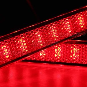 Une paire de feux arrière LED pour pare-chocs de voiture Lexus IS-F GX470 RX300, feux de freinage réflecteurs de pare-chocs arrière LED, style OEM, lentille rouge - Product Image 3