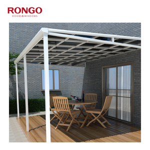 Auvents d'aire de jeux d'extérieur en alliage d'aluminium résistant au feu auvents français pare-soleil avec gouttière - Product Image 4