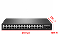 Switch PoE Gigabit de 48 Puertos con Certificación CE FCC, 2 SFP Uplink, IEEE 802.3af/at, 700W Máx., 1U para Montaje en Rack, Switch de Red No Administrado, Servicio OEM ODM