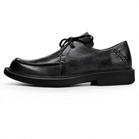 Chaussures habillées décontractées en cuir véritable à lacets pour hommes, collection été 2025, respirantes, à semelle souple en caoutchouc, idéales pour l'automne et la mode.