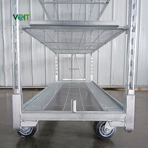 कारखाने प्रत्यक्ष बिक्री पोर्टेबल जस्ता कोटेड गार्डन मशरूम हटाने योग्य शेल्फ ट्रॉली - Product Image 4